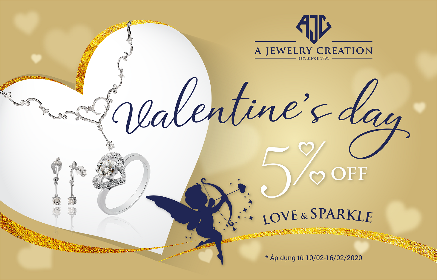 Valentine nồng nàn, vô vàn yêu thương với trang sức AJC
